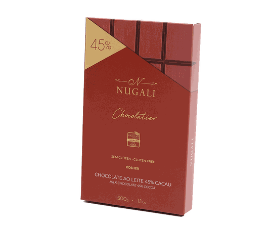 Tablete de Chocolate Amargo Nugali 45% 500g