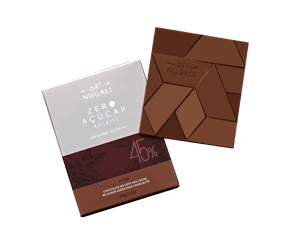 Mini Tablete Chocolate ao Leite Zero Açúcar Nugali 40g
