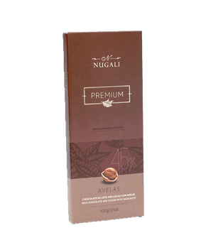 Tablete de Chocolate ao Leite com Avelãs Nugali 100g