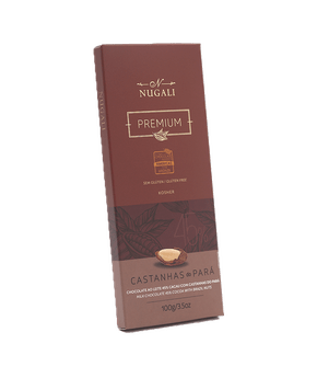 Tablete de Chocolate ao Leite com Castanha do Pará Nugali 100g