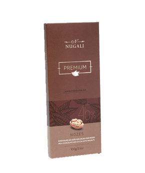 Tablete de Chocolate ao Leite com Nozes Nugali 100g